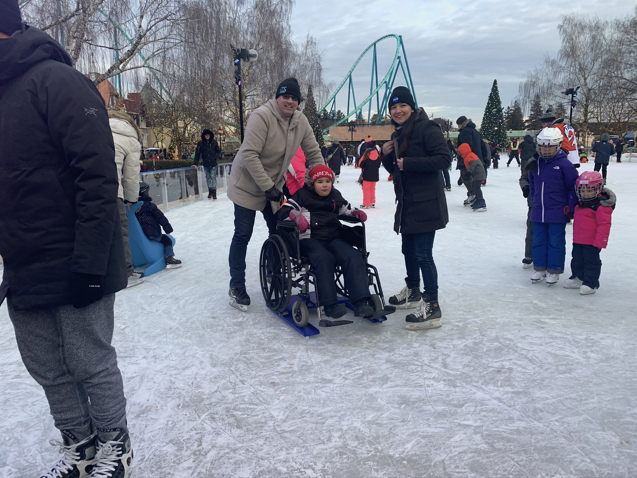 Skaters at Canada's Wonderland WinterFest